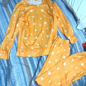 Womens medium pj set. Super bright orange